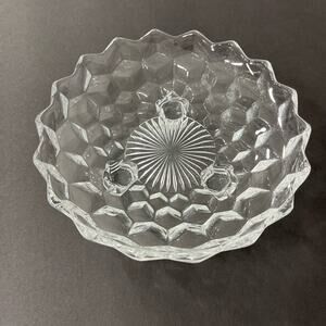 Vintage Clear Glass 3 Toed Shallow Candy Bon Bon Dish